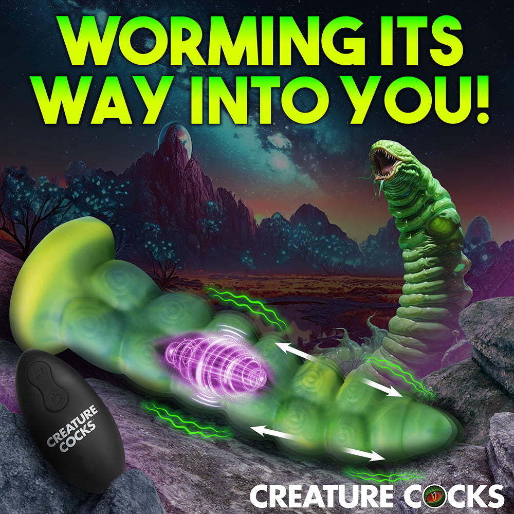 XR Brands Creature Cocks Squirmer Thrusting & Vibrating Silicone Dildo14