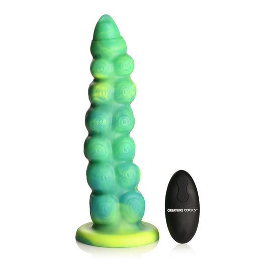 XR Brands Creature Cocks Squirmer Thrusting & Vibrating Silicone Dildo1