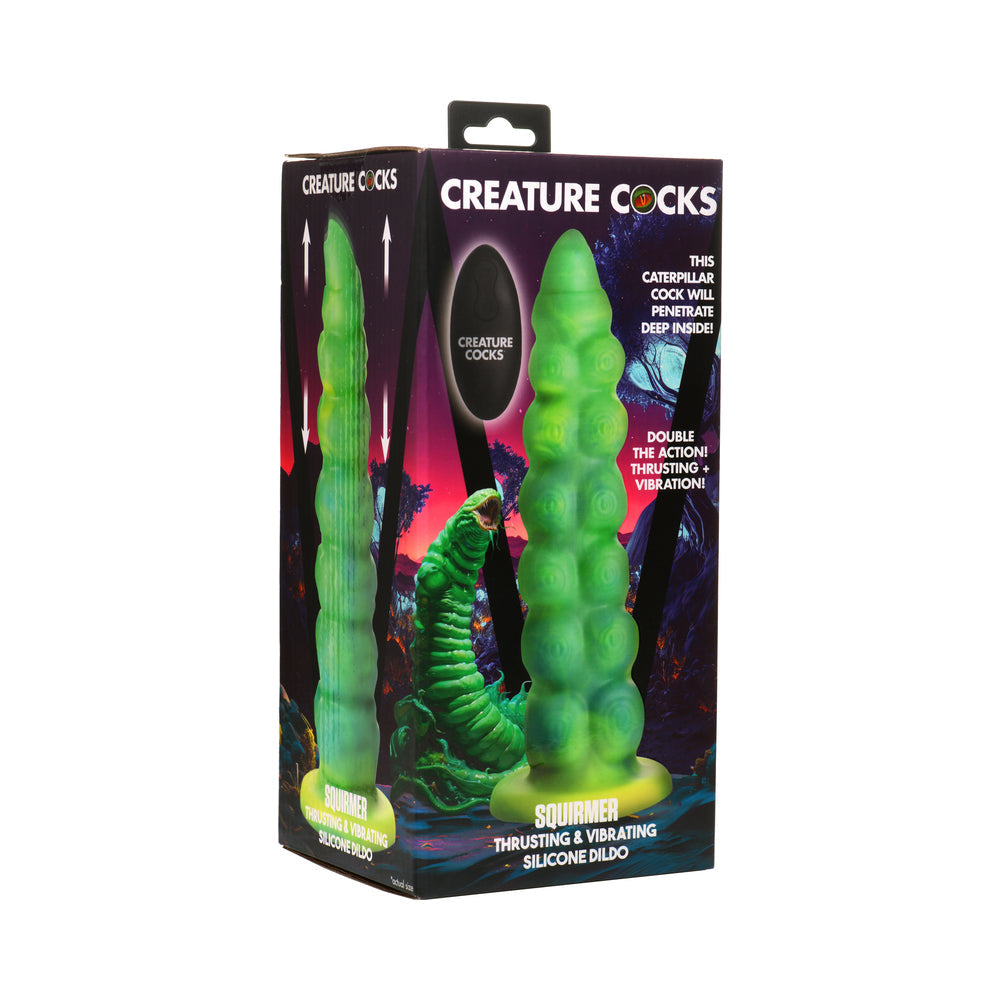 XR Brands Creature Cocks Squirmer Thrusting & Vibrating Silicone Dildo 