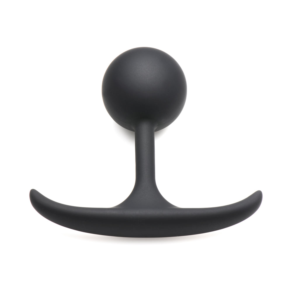 XR Brands Heavy Hitters Comfort Plugs Premium Silicone 3.3 in. Weighted Round Plug1