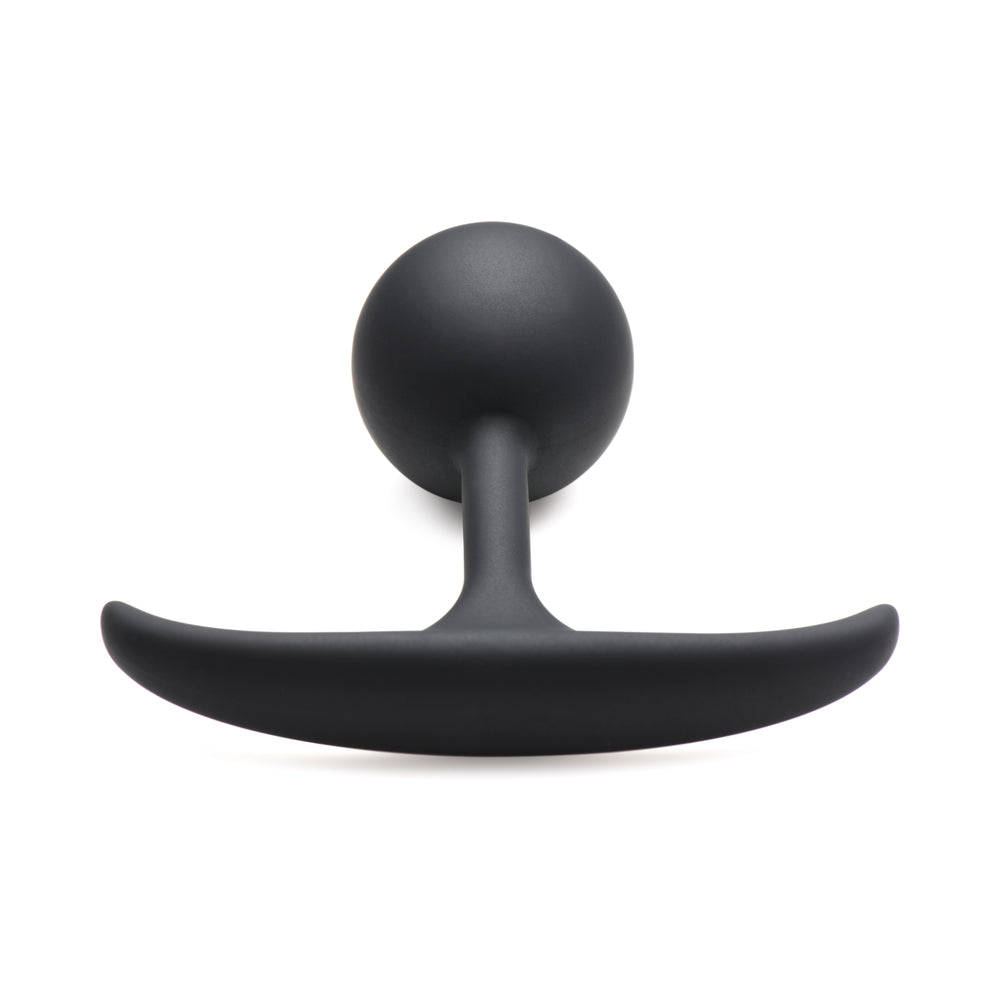 XR Brands Heavy Hitters Comfort Plugs Premium Silicone 3.3 in. Weighted Round Plug2