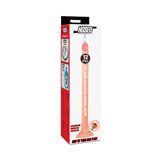 XR Brands Hosed 12 in. Slim Silicone Enema Hose 