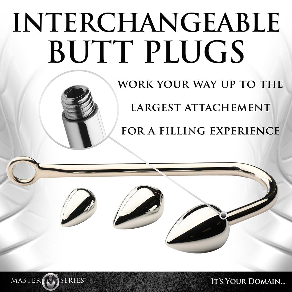 XR Brands Master Series Anal Hook Trainer Anal Hook with 3 Plugs 11