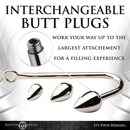 XR Brands Master Series Anal Hook Trainer Anal Hook with 3 Plugs 11