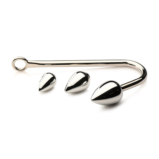 XR Brands Master Series Anal Hook Trainer Anal Hook with 3 Plugs 1