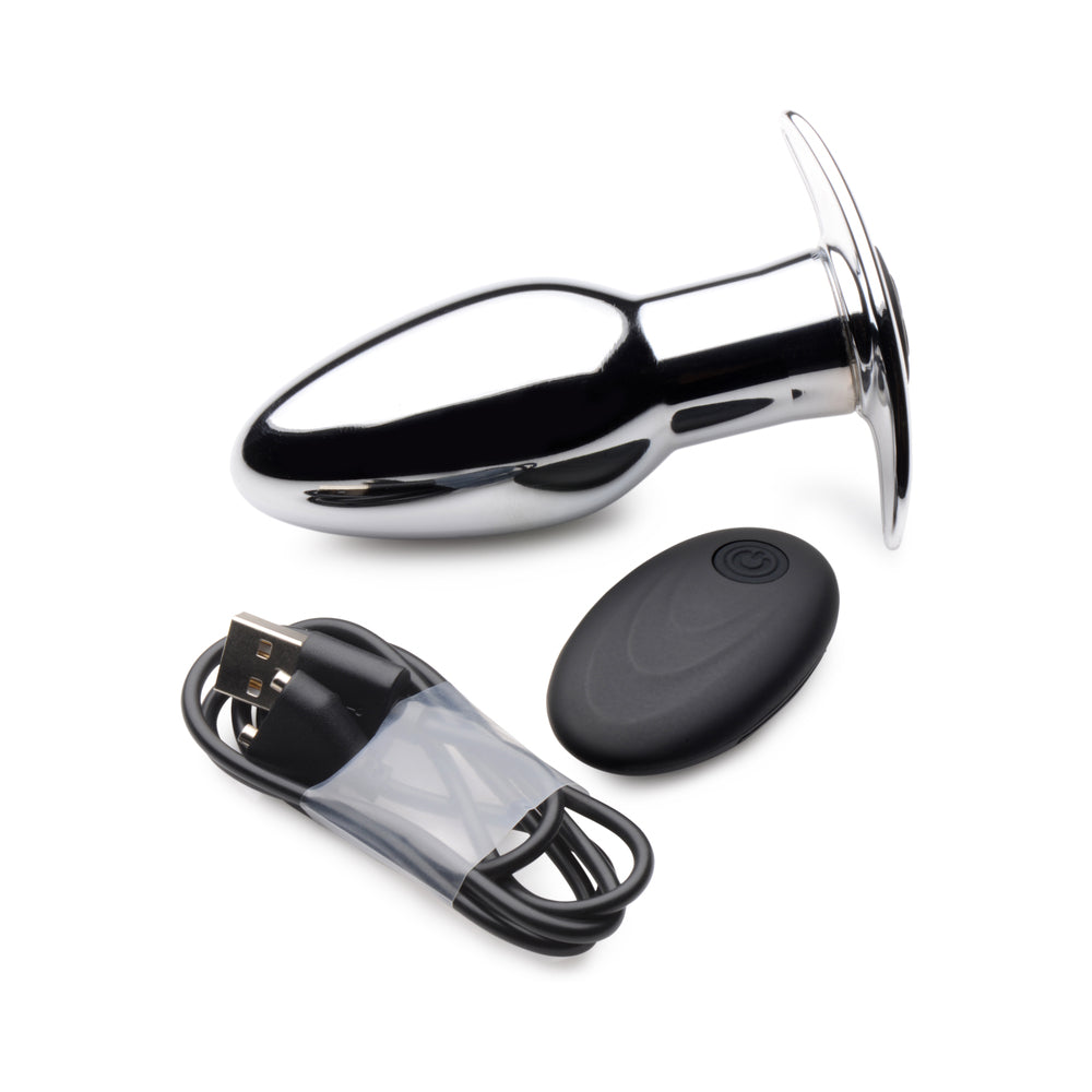 XR Brands Master Series Chrome Blast 7X Rechargeable Butt Plug with Remote S 4