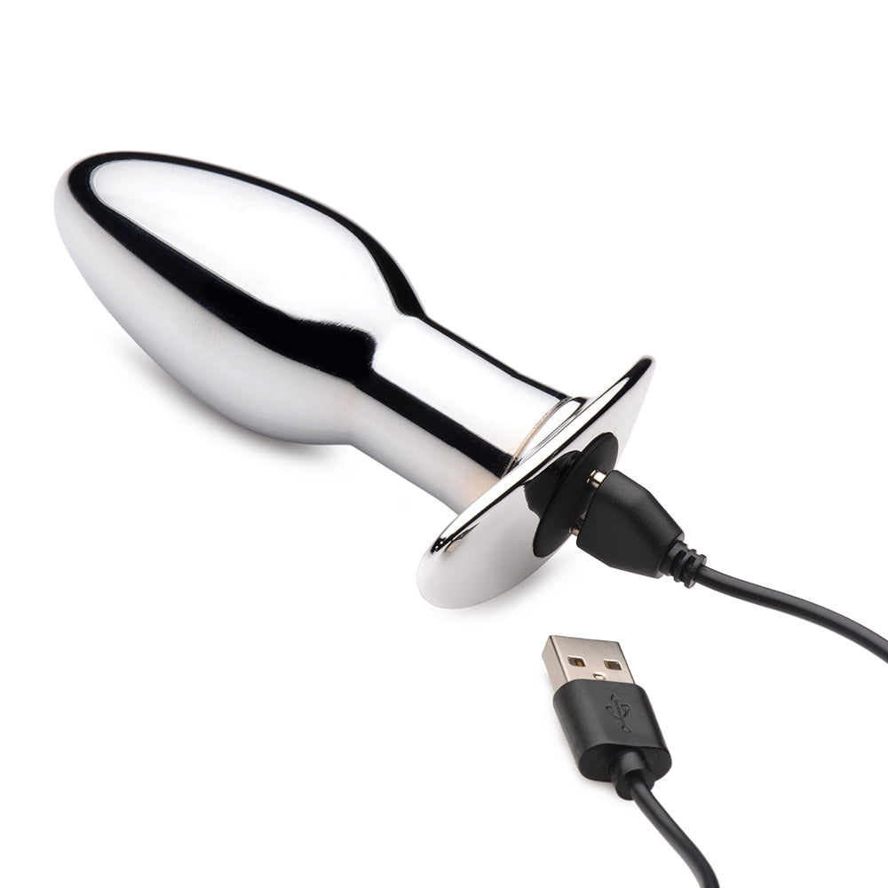 XR Brands Master Series Chrome Blast 7X Rechargeable Butt Plug with Remote S 5