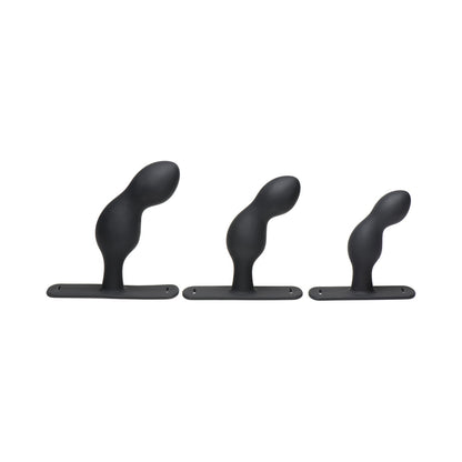 XR Brands Master Series P-Spot Plugger Trainer 3-Piece Silicone Set with Harness 3