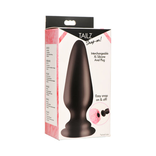 XR Brands Tailz Snap-On Interchangeable XL Silicone Anal Plug 