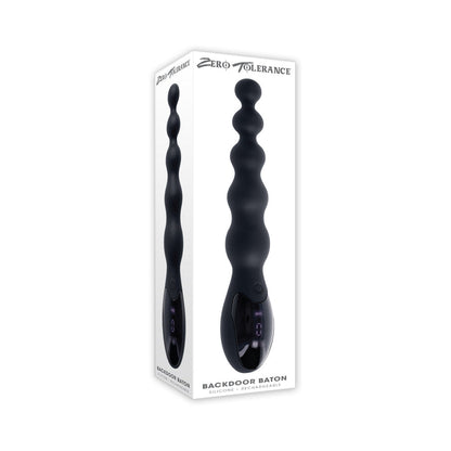 Zero Tolerance Backdoor Baton Rechargeable Anal Vibrator Silicone Black 