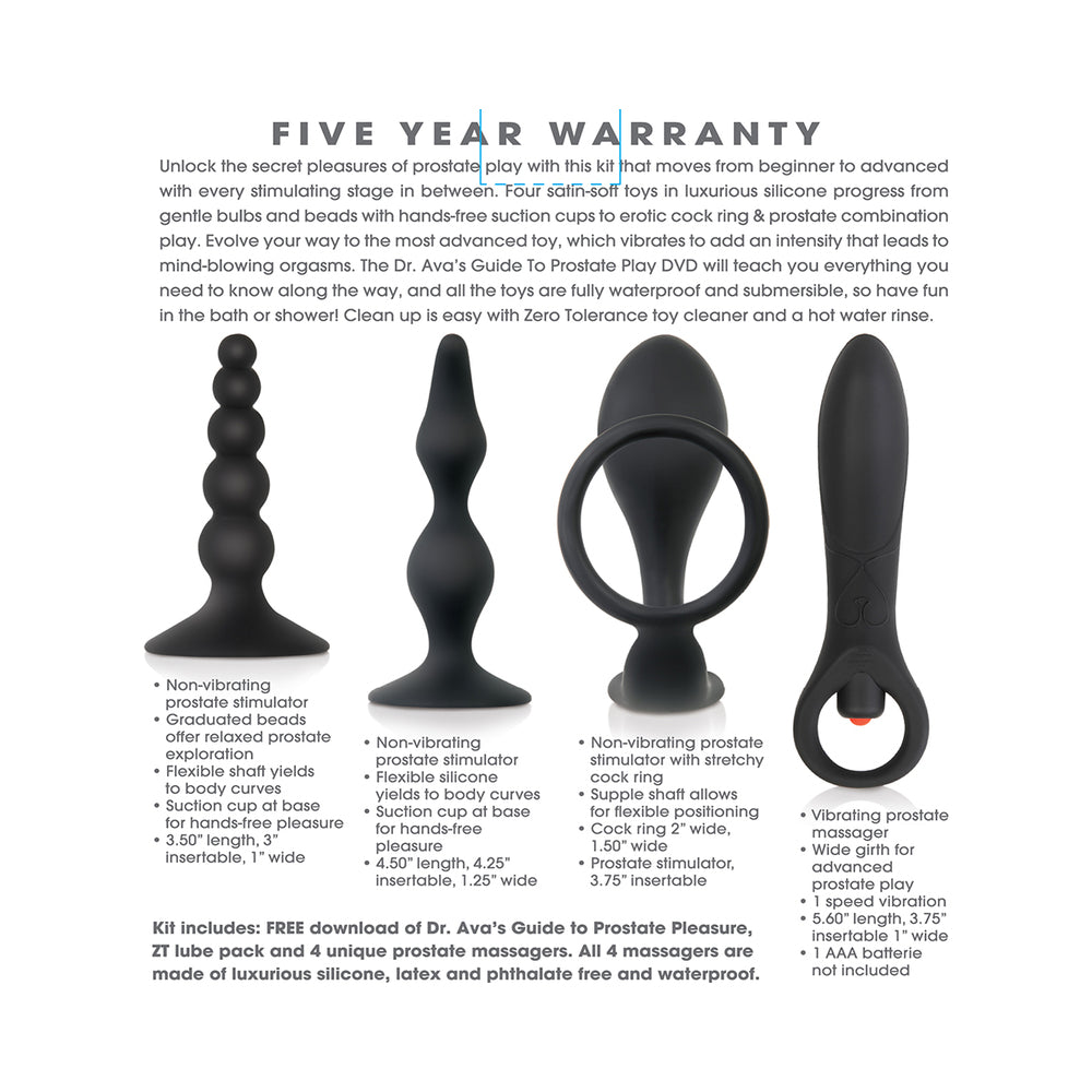 Zero Tolerance Intro To Prostate Kit 4-Piece Anal Play Set With DVD 15