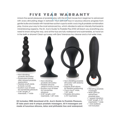 Zero Tolerance Intro To Prostate Kit 4-Piece Anal Play Set With DVD 15