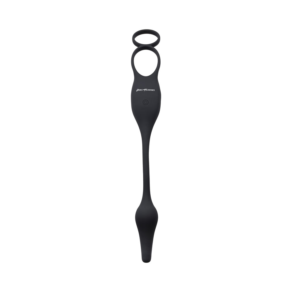Zero Tolerance Plug & Tug Rechargeable Vibrating C-Ring Combo Silicone Black 1