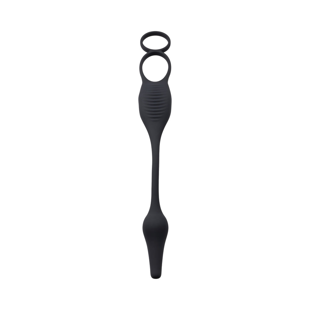 Zero Tolerance Plug & Tug Rechargeable Vibrating C-Ring Combo Silicone Black 2