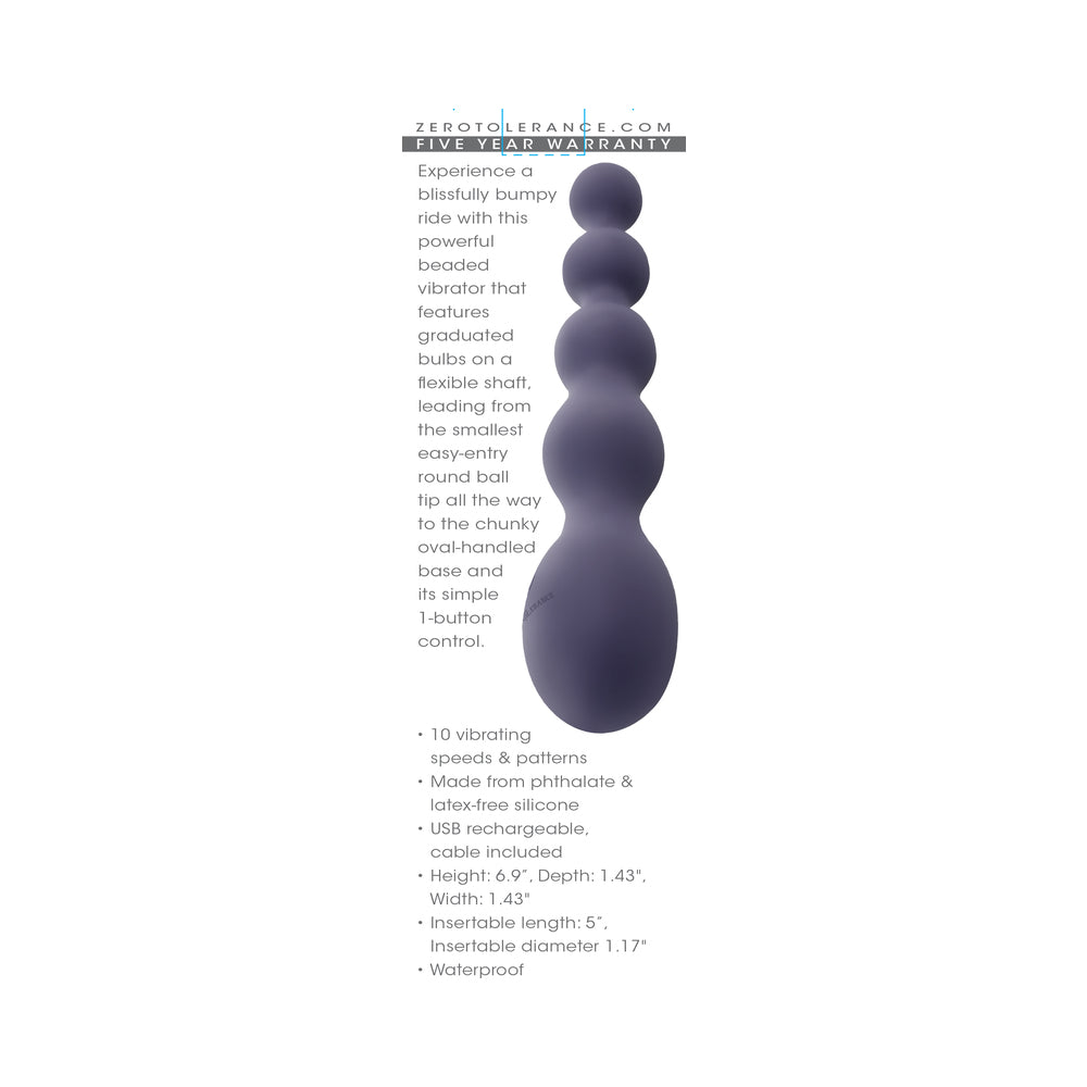 Zero Tolerance Rumpy Bumpy Rechargeable Anal Vibrator Silicone Purple 7