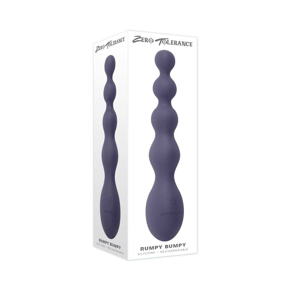 Zero Tolerance Rumpy Bumpy Rechargeable Anal Vibrator Silicone Purple 