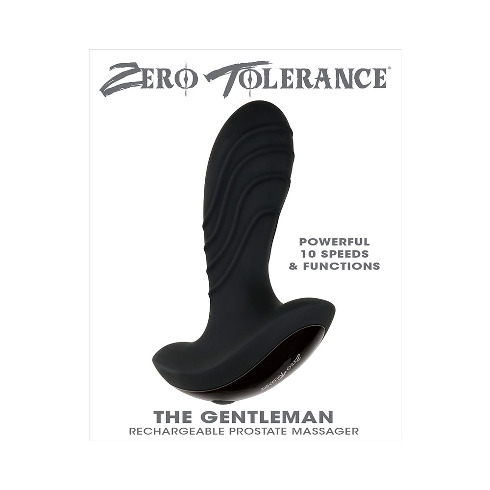Zero Tolerance The Gentleman Rechargeable Vibrating Silicone Prostate Massager Black 9